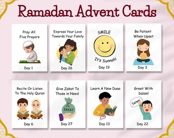 Ramadan Gute Taten Karten für Kinder, Islamische Aktivität (Digitaler Download)