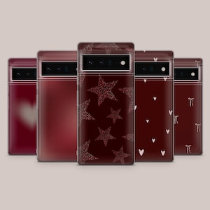 Etui na telefon w kolorze bordowym, minimalistyczne, bordowe, do telefonów Google Pixel 10, 10Pro, 9A, 9, 9Pro, 8A, 8, 7A, 6, Samsung S25, S23, A56, A16, iPhone 17, 13