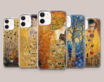 Gustav Klimt Phone Case Fine Art Cover for iPhone 17, 16Pro, 15, 14, 13, 12, Samsung S25, S24, S23, S22, A16, A56, A55, Pixel 10Pro, 9Pro