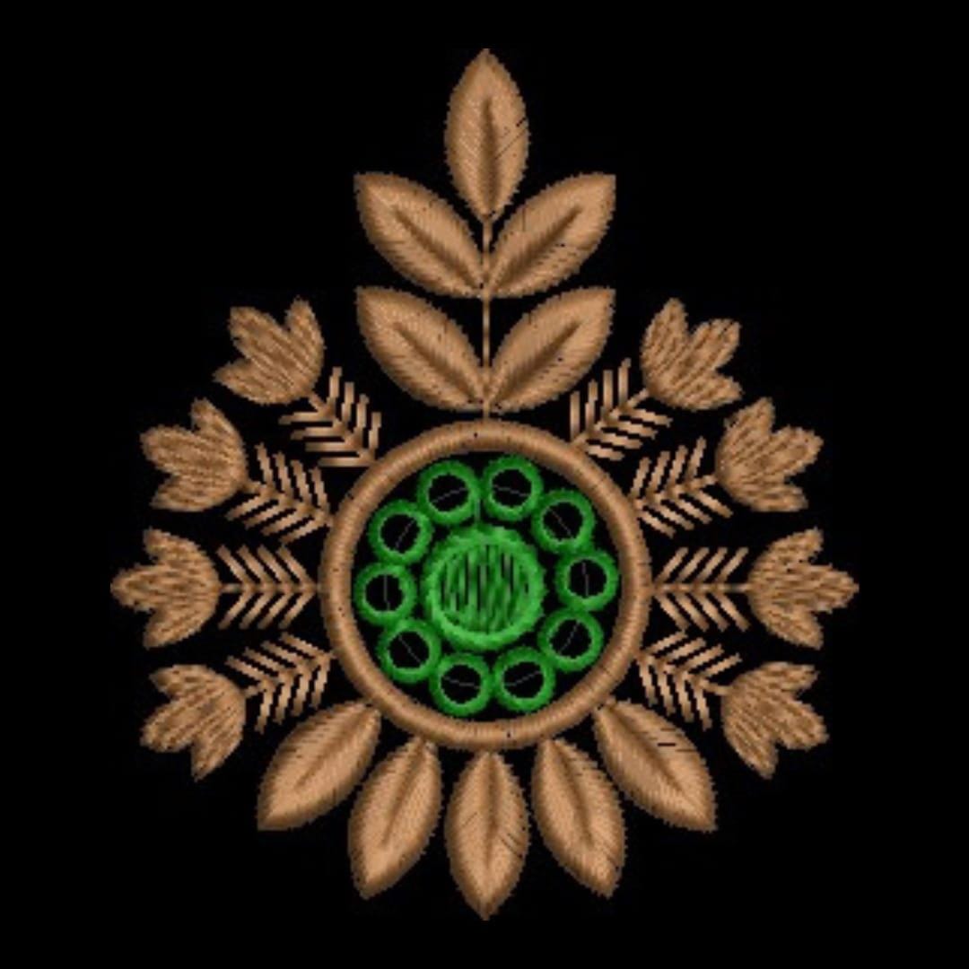 Botanical Medallion Embroidery Design – Leaf Wreath Machine File ...