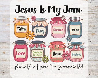 Jesus Is My Jam DTF Transfer, Christian Shirt Print,Christian Inspirational Design