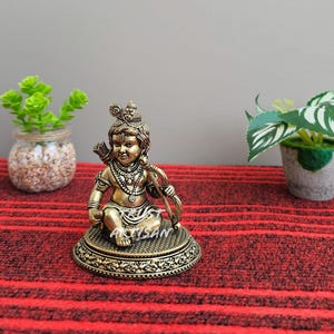 Superfine Brass Handcrafted Ram Lalla Ayodhya Idol 4" Inch, Child Lord Rama Murti, Child Lord Ram Statue.