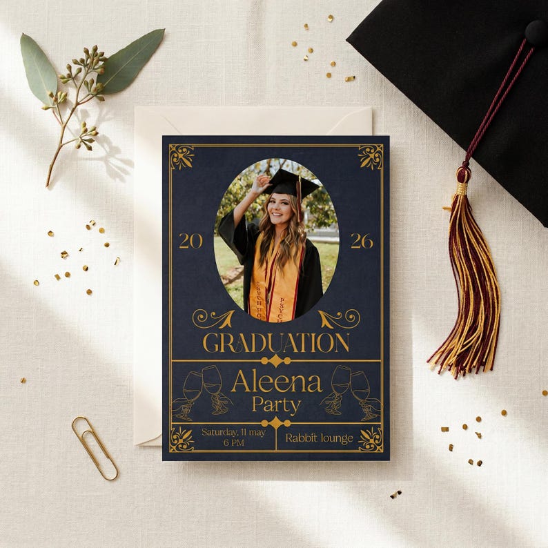 Graduation Party Bundle 2026, High School Grad Invitations Yard Sign ...