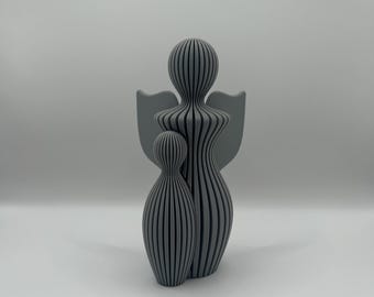 Minimalistische set engelenfiguren – decoración moderna con impresión 3D, decoración neutra – Angel Duo in Scandinavische stijl