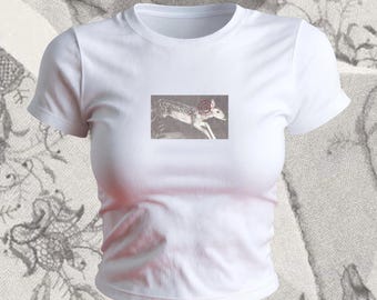 Grunge Baby Tee, Retro Style Cropped T-Shirt, Y2K Graphic Crop Top