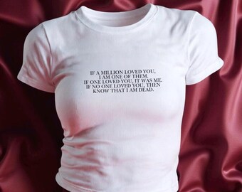 Kafka Quote Baby Tee, Literary Cropped T-Shirt