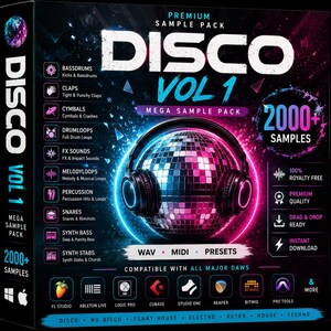 Disco Sample Pack | WAV, MIDI, Presets für FL Studio, Ableton (Sofort-Download)