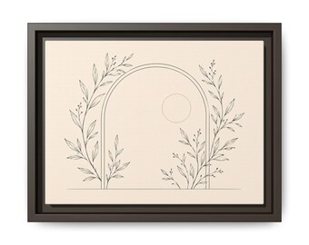 Botanical Arch Print, Minimalist Boho Wall Art Poster, Living Room Decor