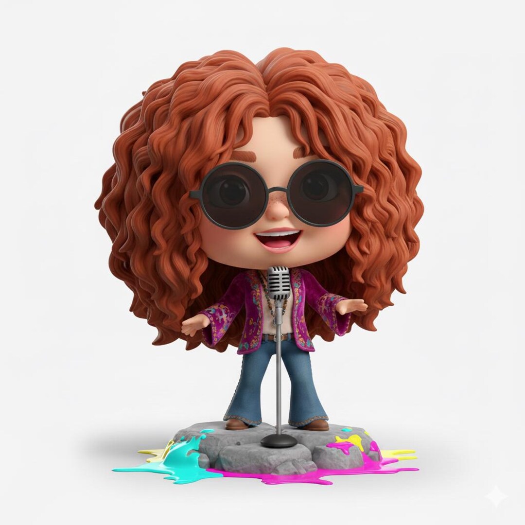 Janis Joplin Chibirock STL File, 3D Printable Rock Icon - Etsy