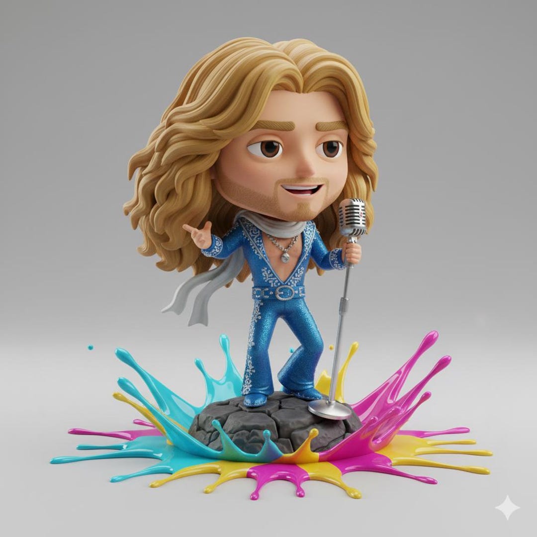 Robert Plant Chibirock STL File, 3D Printable Rock Icon - Etsy
