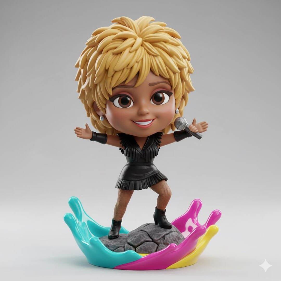 Tina Turner Chibirock STL File, 3D Printable Rock Icon - Etsy Canada