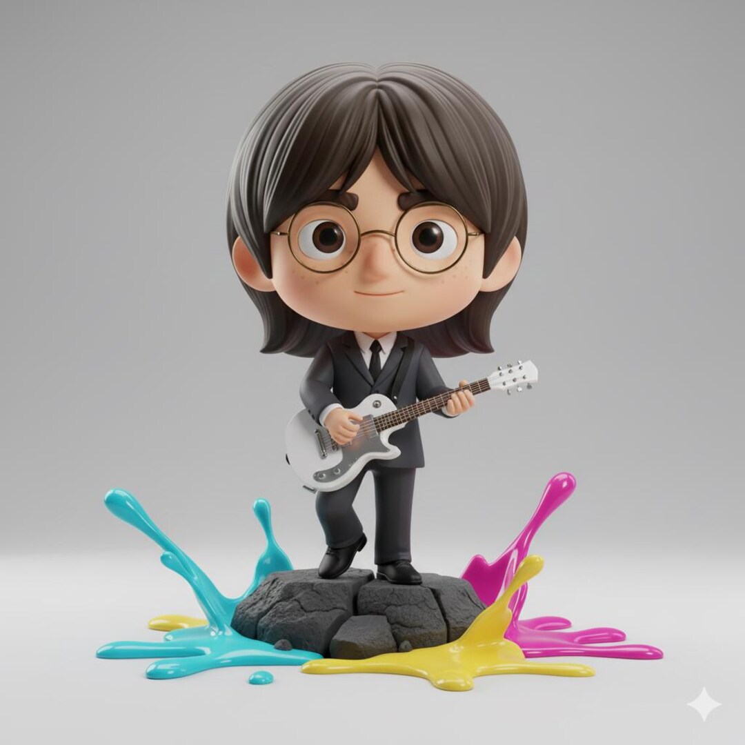 George Harrison Chibirock STL File, 3D Printable Rock Icon - Etsy