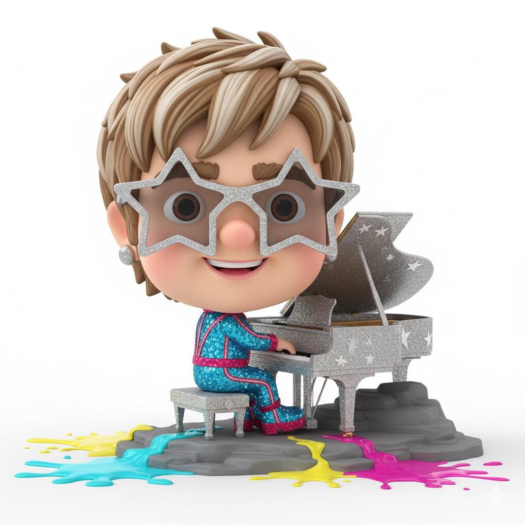 Elton John Chibirock STL File, 3D Printable Rock Icon - Etsy