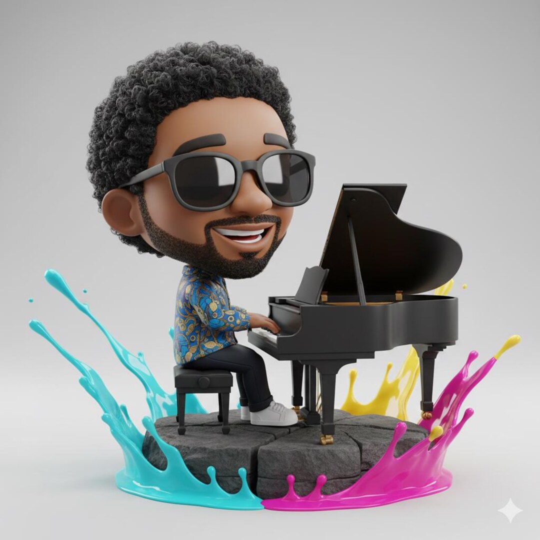 Stevie Wonder Chibirock STL File, 3D Printable Rock Icon - Etsy