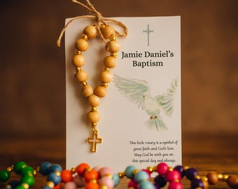 Elegant Rosary First Communion Favors : Baptism, Christening, Catholic Bulk Party Keepsake, Bautizo Recuerdos