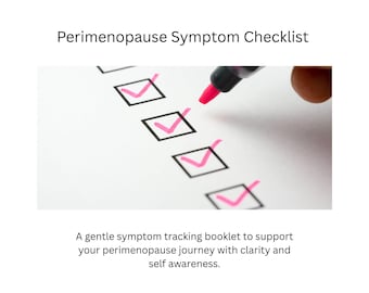 Symptom Checklist For Perimenopause | 8 Page Comprehensive Tracker | Menopause Symptom Log | Hormone Awareness Worksheets