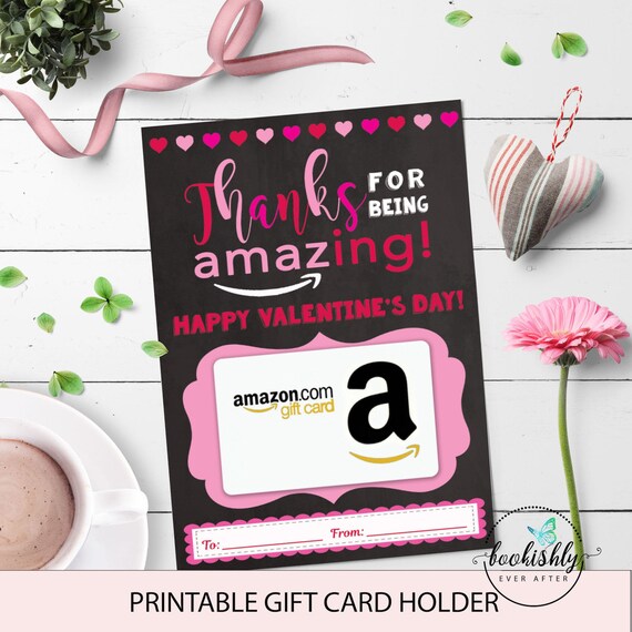 Amazon Valentine Gift Card Holder PRINTABLE Thanks for Being Etsy