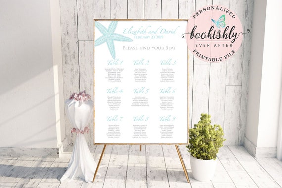 Beach Wedding Seating Chart