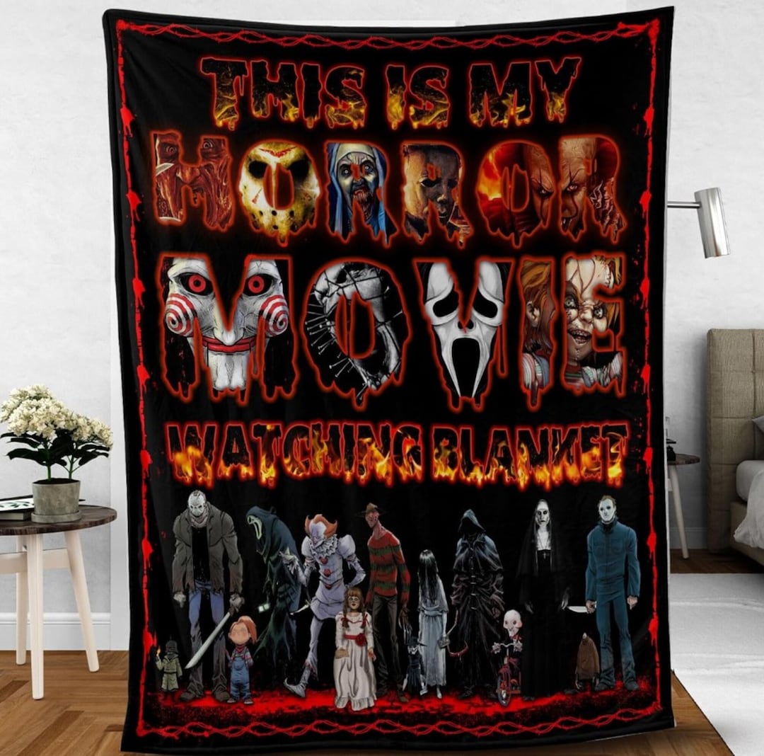 This is My Horror Movie Watching Blanket Halloween Blanket Etsy