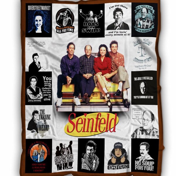 Sein.feld Blanket, Sein.feld TV Series Fleece Blanket, TV show Fleece Blanket, Sitcom Blanket for Bed Couch Sofa, Cult Classic TV Shows