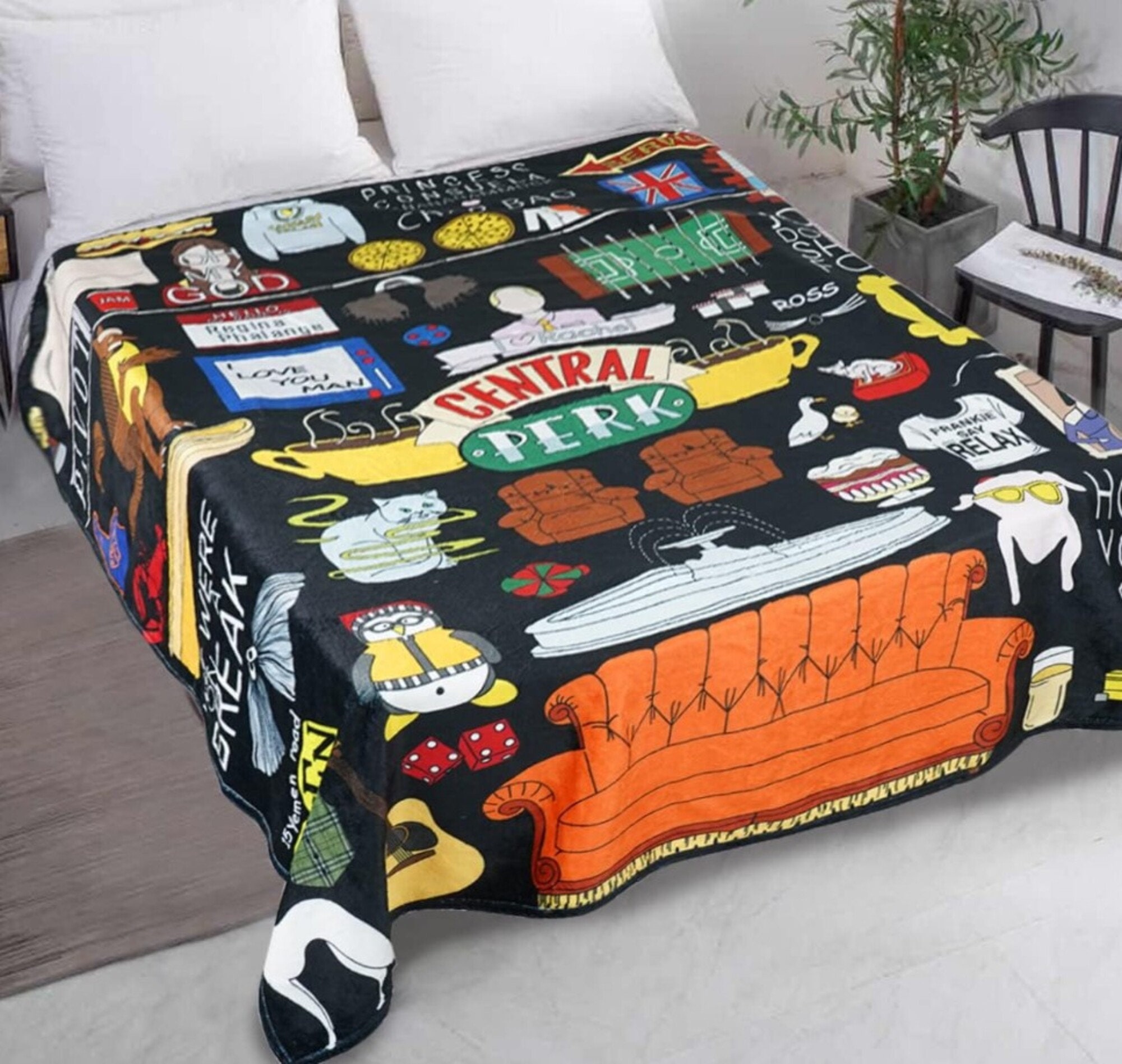 LOVINSUNSHINE Friends Tv Show Sherpa Blanket The Office Gifts for Women Tv  Show Blankets Friends Tv Show Blanket Friends Tv Show Merchandise Blanket