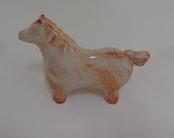 Porcelain Clay Hand Built Short Legged Horse Sculpture