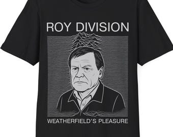Camiseta con retrato de Roy Division / Joy Division, parodia de Coronation Street