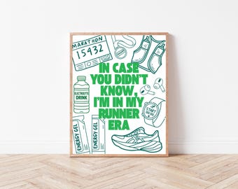 Runner Era Print – Marathon Motivation, Fitness Room Decor