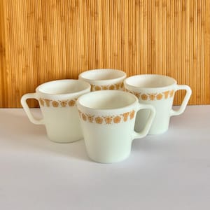 Vintage Pyrex "Butterfly Gold" Mugs Set of 4 *Not sold individually