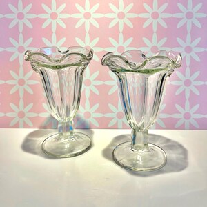 Vintage Libbey Glass Tulip Sundae Dishes Set of 2 *Not sold individually