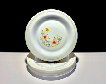 Vintage Arcopal France "Summer Meadow" Salad Plates Set of 6 *Not sold individually