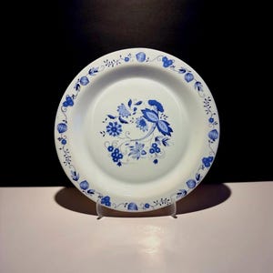 Vintage Arcopal  "Blue Onion" Dinner Plate