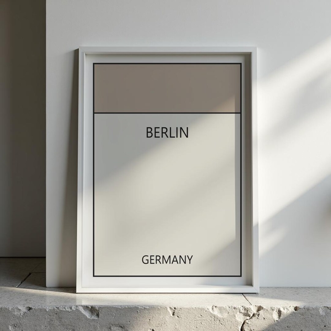 Berlin Germany Mink Digital Download Wall Art | City Typography Print ...