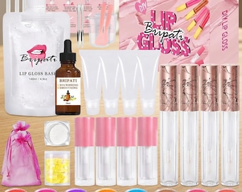 DIY Lip Gloss Making Kit, Jojoba Oil, Pigment Powders, Beginner Set