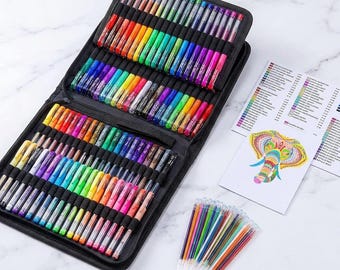 160 Gel Pens Set, 80 Colors with 80 Refills, Glitter Metallic Neon Pastel Journaling