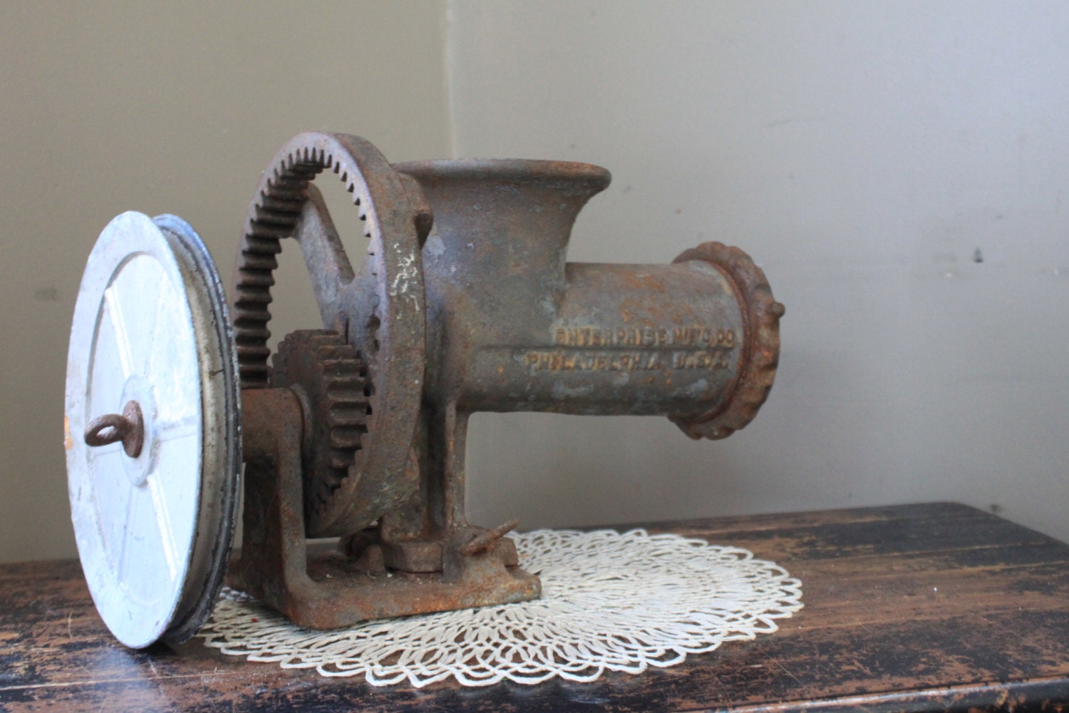 Antique 1900's Enterprise Mfg. Meat Grinder Etsy