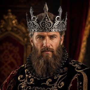 Medieval King Crown for Men, Royal Prom Crown, Lightweight Halloween Costume Headpiece, Regal Cosplay Accessory