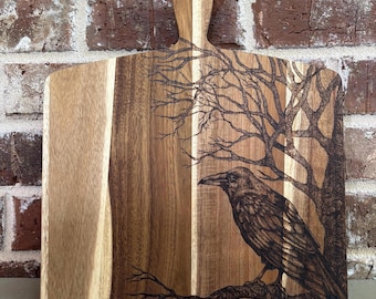 Decorative Cutting Board - Crow