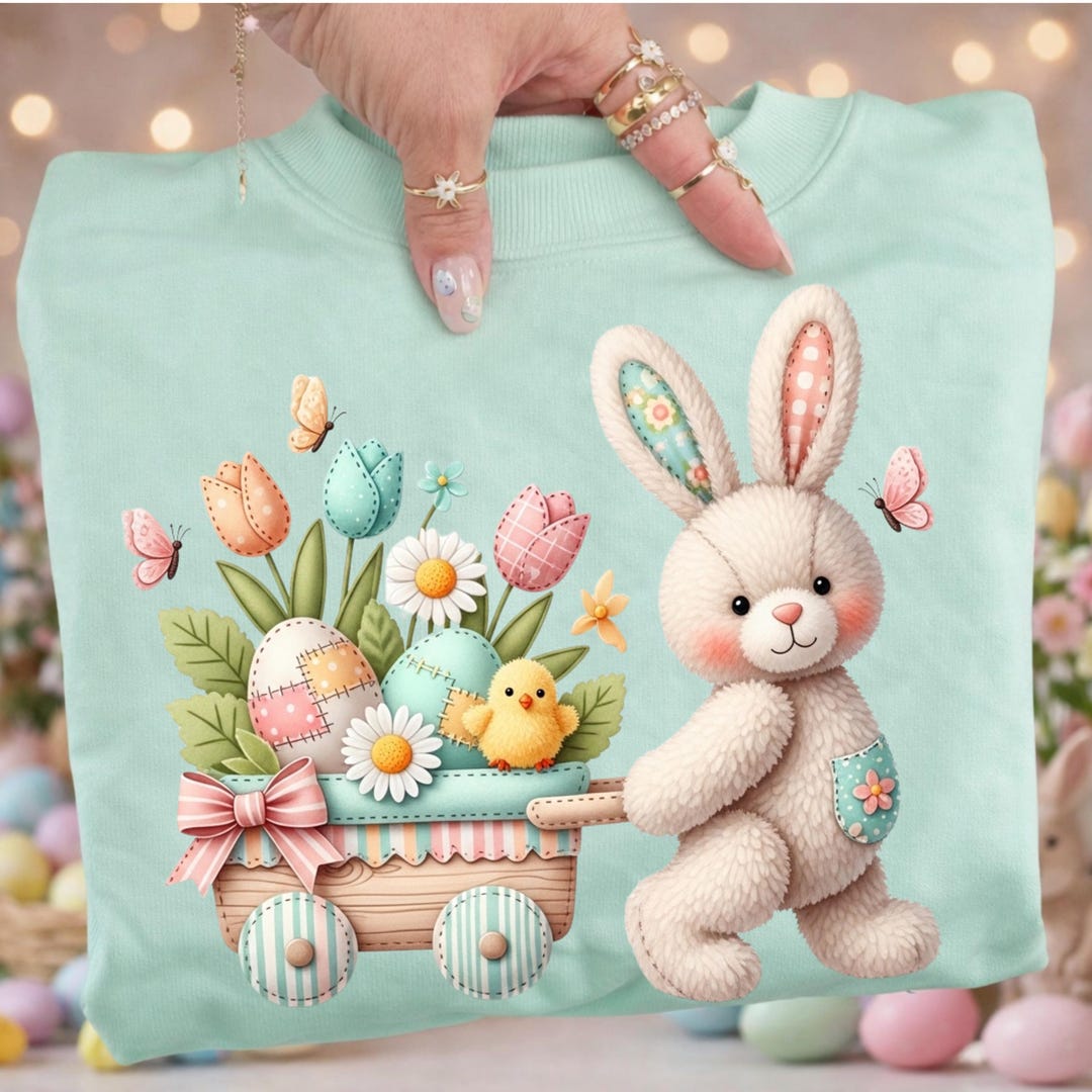 Spring Easter Bunny Bundle PNG Latch Hook Yarn Easter Coquette Bow Png ...