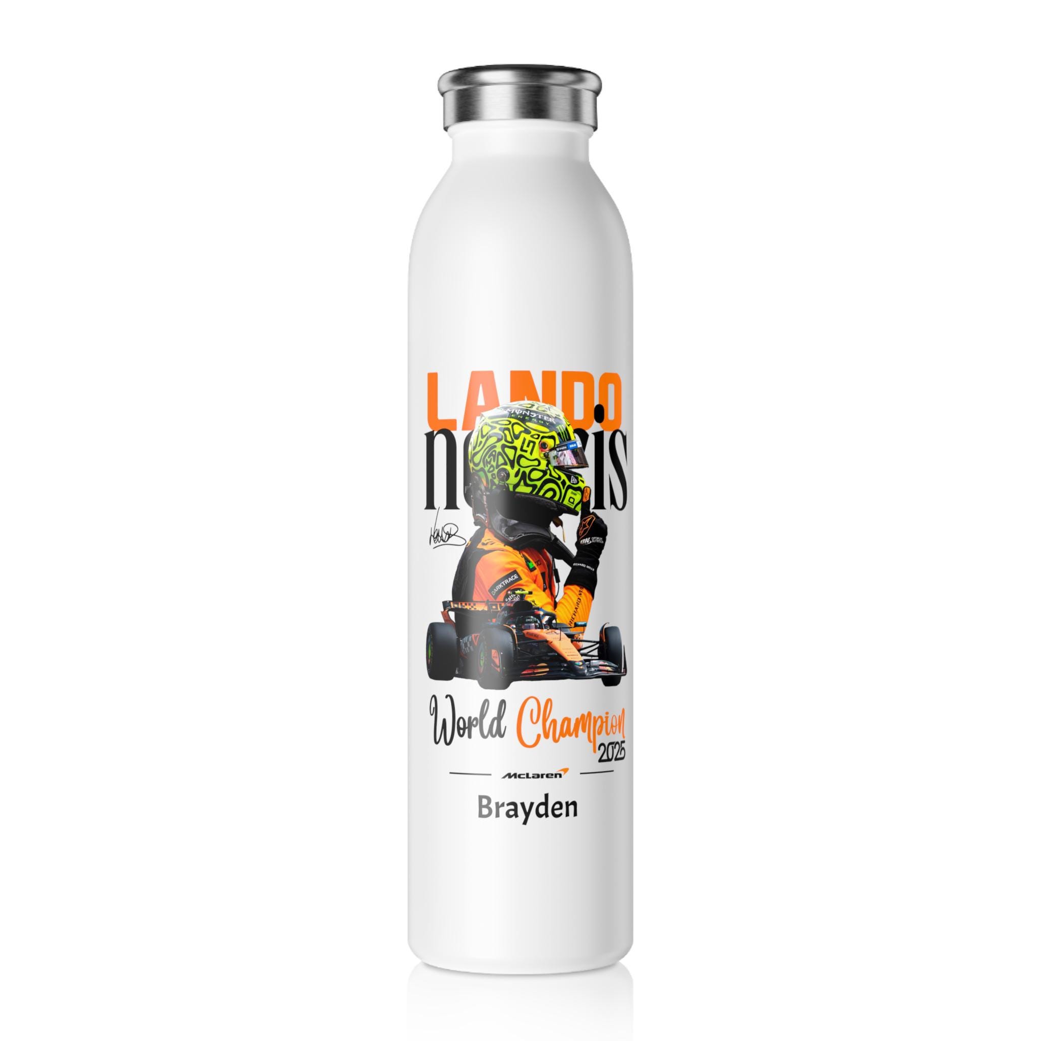 Gourde Aluminium Lando Norris 750 Ml - Design F1, Légère, Réutilisable, Pour Sport Et Quotidien