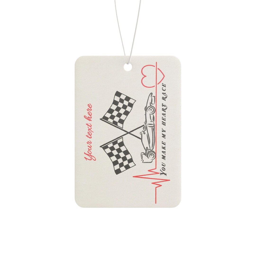 Personalized F1 Race Car Air Freshener | Checkered Flag Design | Racing ...