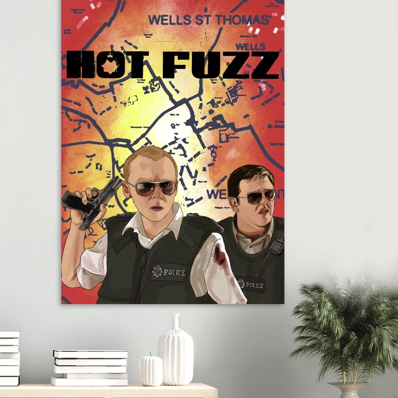 Hot Fuzz Illustrated Poster – Wells Map Edition - Etsy