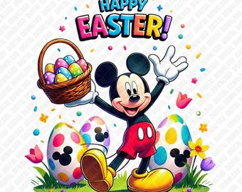Micky Maus Ostern PNG | Disney Osterkorb Design | Digitaler Download PNG