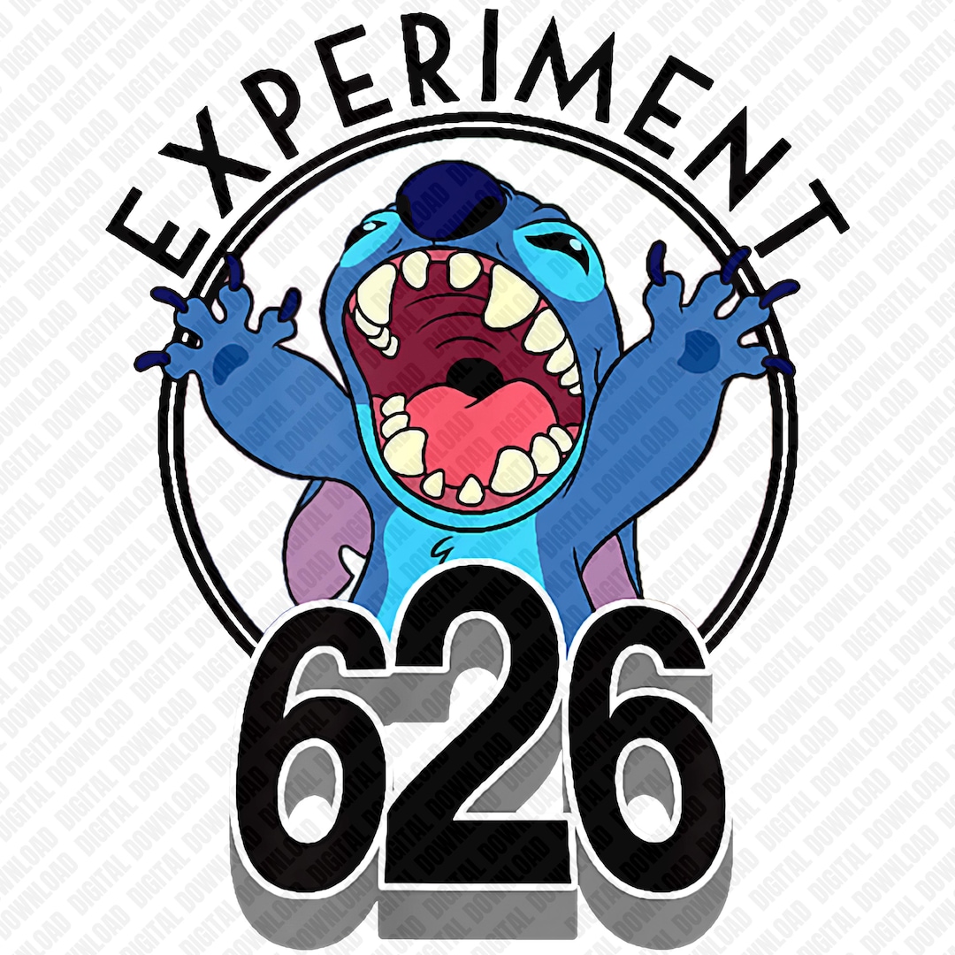 Stitch Experiment 626 PNG | Alien Character Circle Design | Kids ...