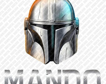 Mandalorian Helmet PNG, Mando Star Wars Clipart, Bounty Hunter Mask Design, Sci Fi Digital Download, Shirt Print Graphic