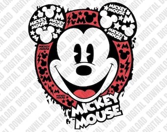 Mickey Mouse Png, Mickey Png, Mouse Png, Kids Shirt Png Design, Checkered Png, Birthday T Shirt Png, Funny Mickey Png