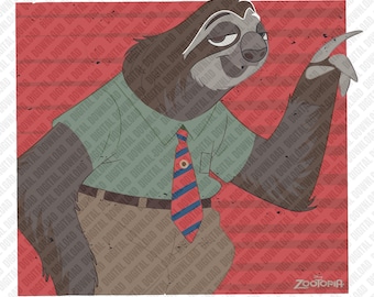 Was ist der Rush Faultier PNG | Lustige Zootopia Flash Sublimation | Digitaler Download PNG