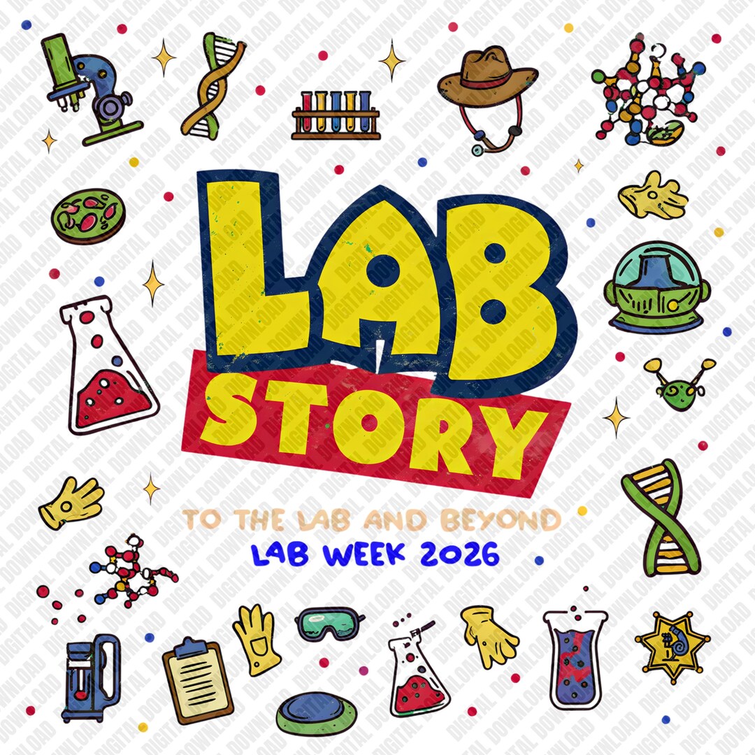 Toy Story Science Icons Design |lab Week 2026 PNG | Chemistry Lab ...