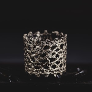 Sterling Silver Lace Ring-Lace Ring-Wide Band Ring-Statement Rings-Unique Rings-Romantic Jewellery