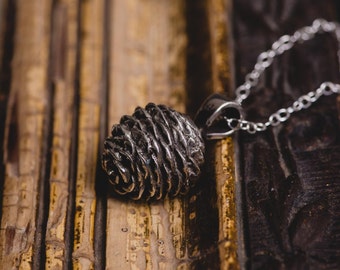 Pine Cone Necklace-Sterling Silver Pine Cone Pendant-Botanical Jewelry-Woodland Jewellery